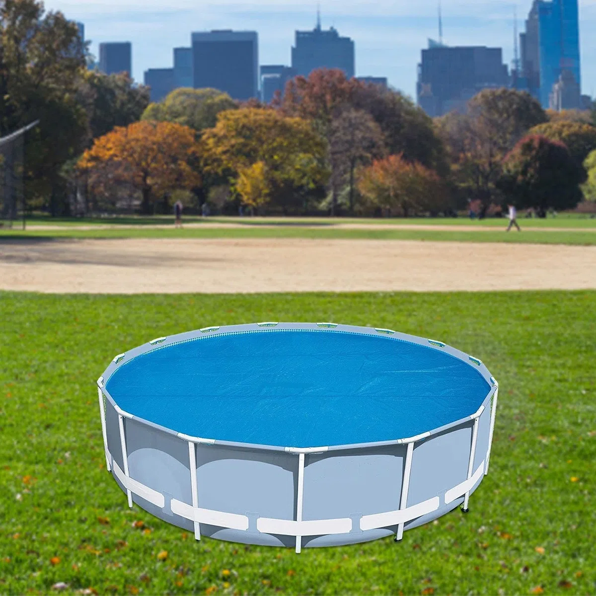 Copertura per piscina | Rivestimento per vasca da bagno con bolle – | Copertura per spa galleggiante a taglio libero – Coperta termoisolante per piscine sotterranee e fuori terra
