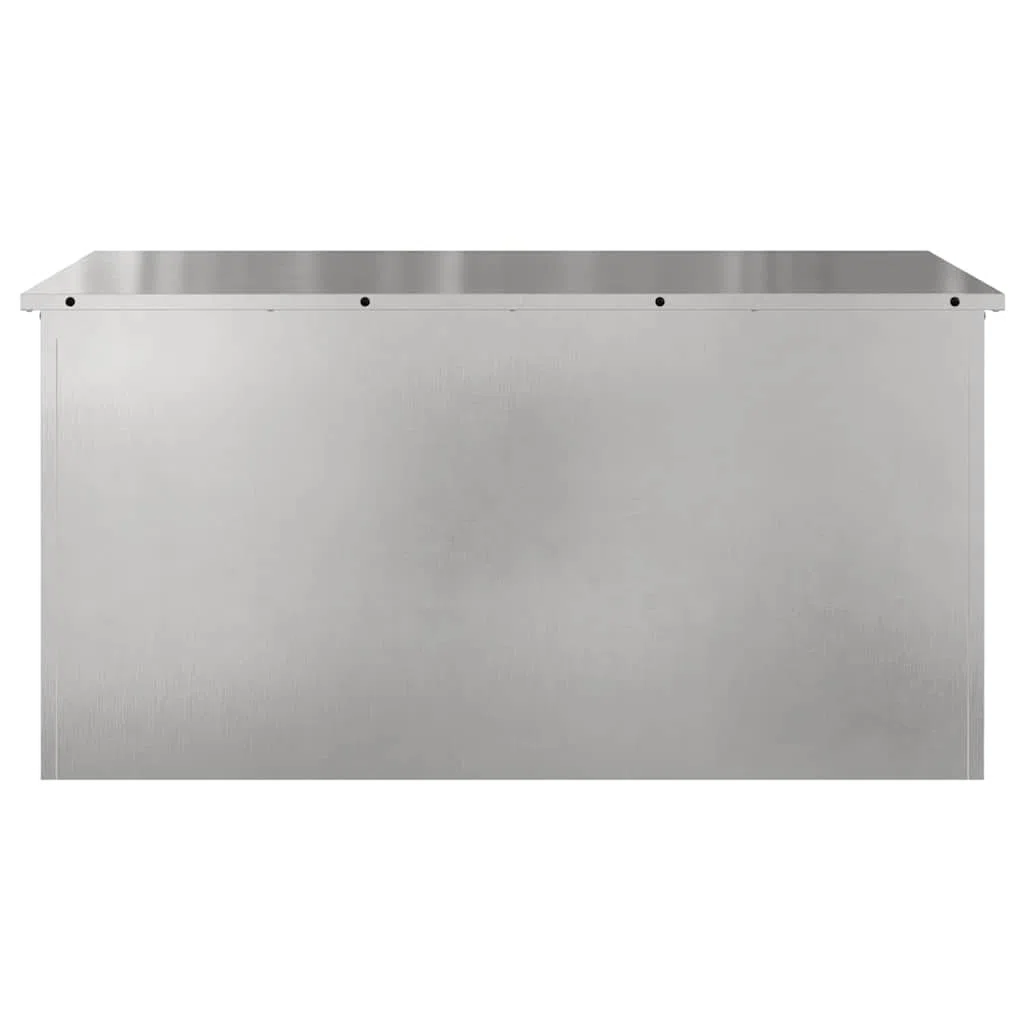 Scatola di Stoccaggio Esterno Argento 100 x 50,5 x 50 cm,Casa e Giardino,Immagazzinamento e organizzazione,Contenitori per Oggetti Domestici,18.5kg-874564