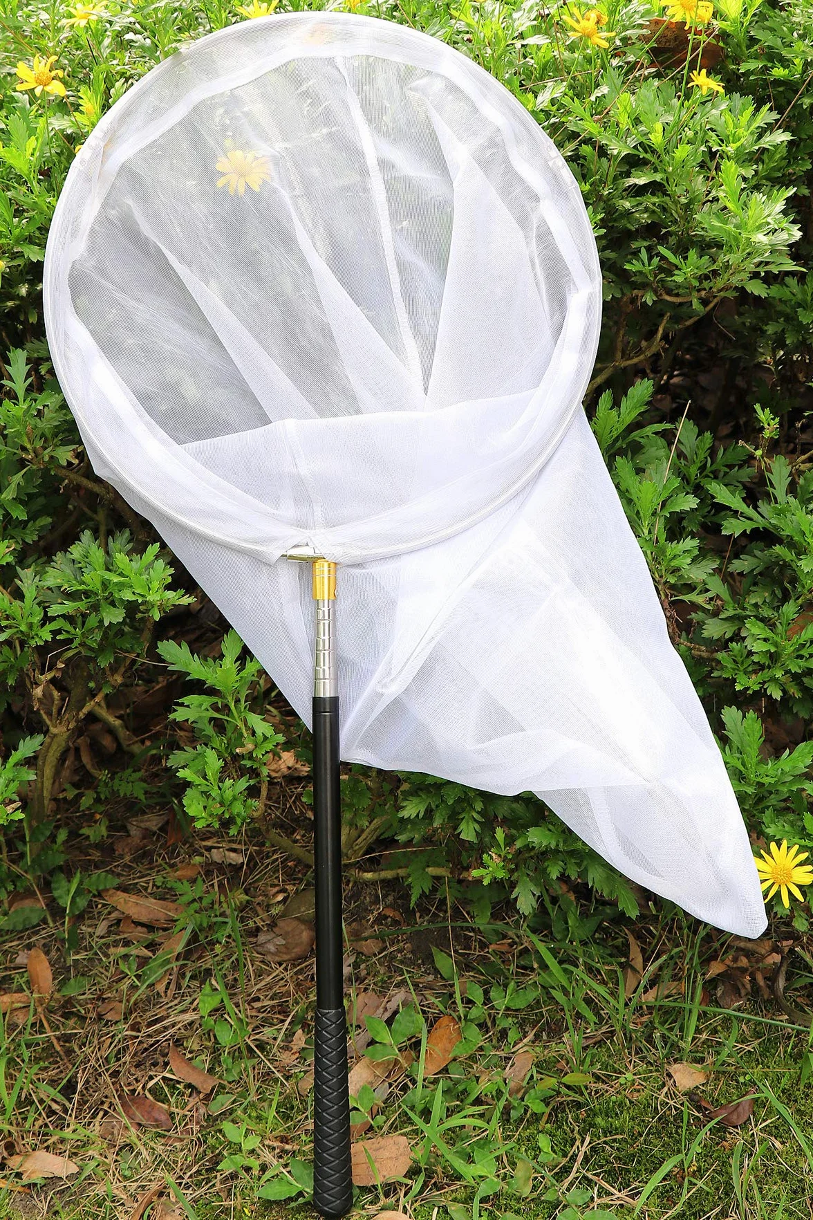 RESTCLOUD Rete professionale per insetti e farfalle con anello da 35,6 cm, profondità netta 66 m, manico telescopico da 150 cm, si estende fino a 200 m in acciaio inox