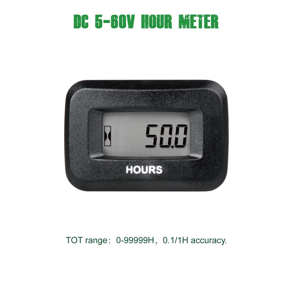 Yooreal Indicatore del contaore di manutenzione digitale OEM, Volt CC 5 V-60 V, funziona su vari trattori ZTR/tosaerba a scoppio spazzaneve trattorino idropulitrice