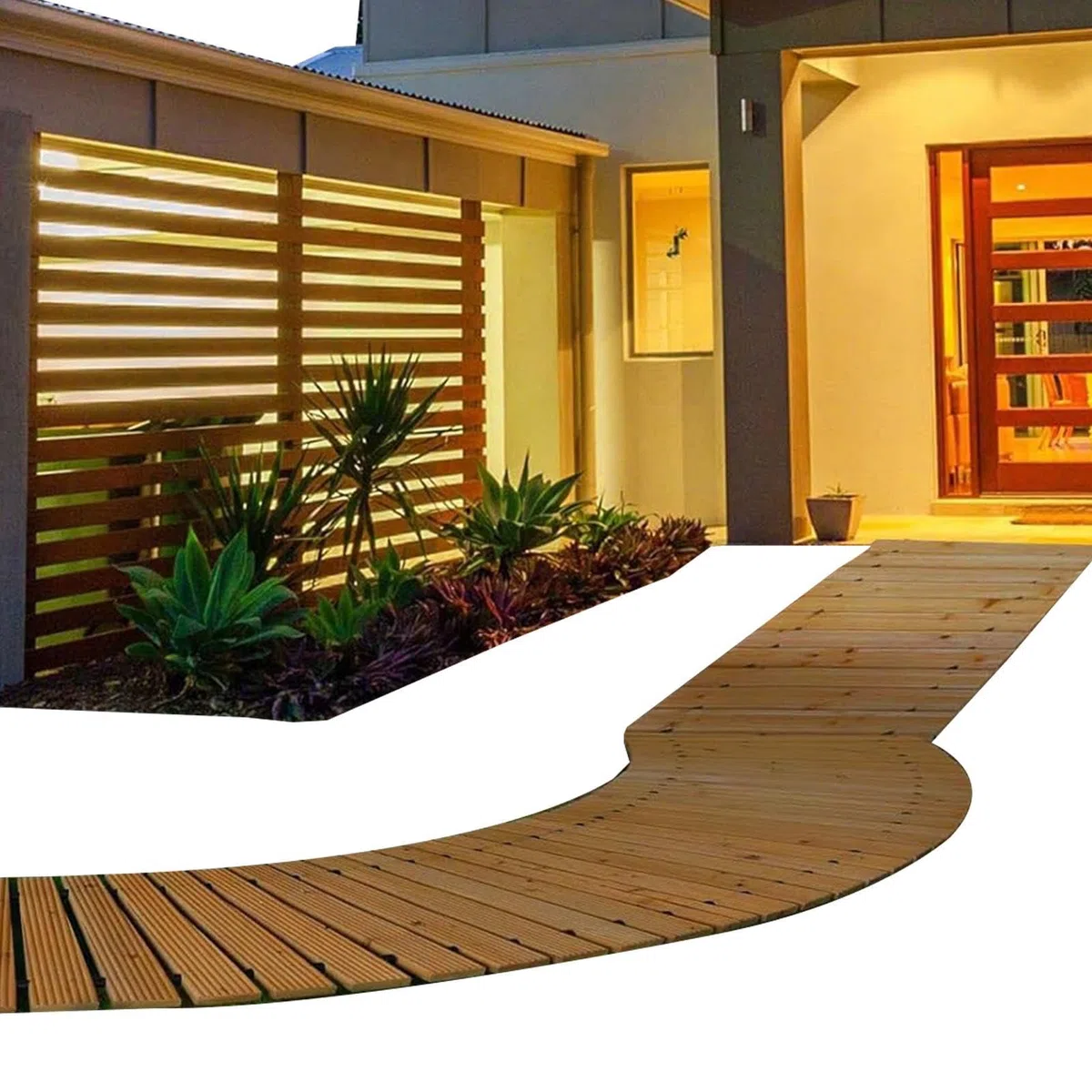 Passerella In Legno Per Esterni Impermeabile E Antiscivolo | Camminamento In Legno Per Giardino Per Matrimoni Campeggio Patio Ingresso Piscina Giardinieri Appassionati Paesaggisti