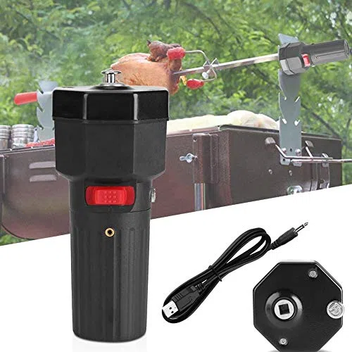 EBTOOLS Motore Girarrosto Barbecue, Motore per Barbecue, Rotore per Motore per Barbecue con Cavo USB Boost per la Casa all'aperto, Accessorio Staffa Arrosto Motore Barbecue Elettrico