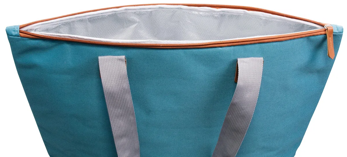 Brandsseller Borsa termica da spiaggia, ca. 40 x 50 x 20 cm, pieghevole, con chiusura lampo, borsa termica da picnic, borsa per la spesa