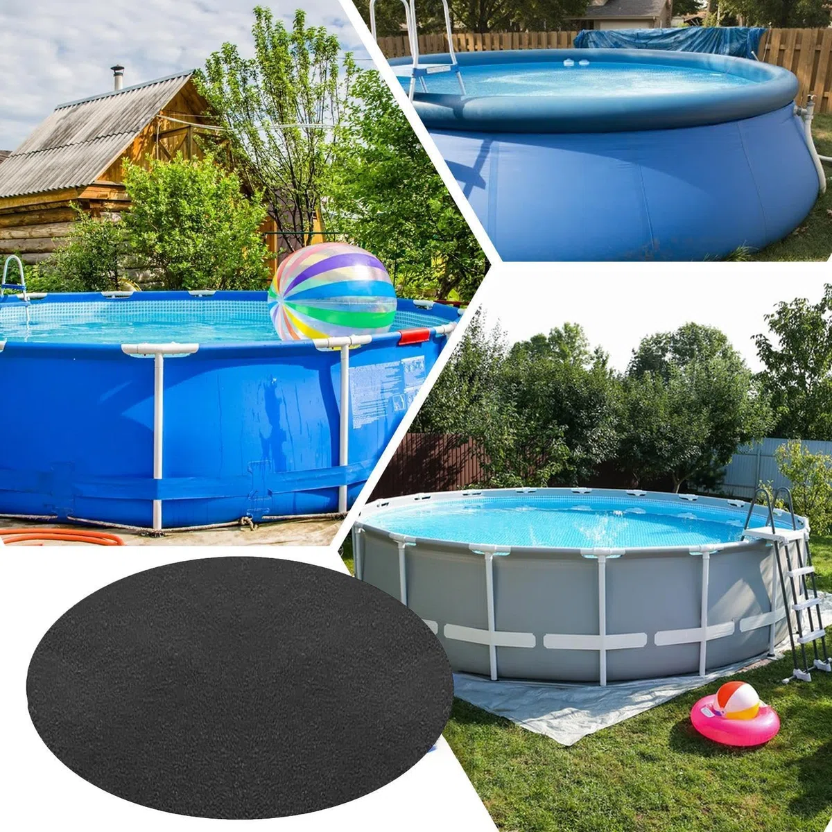 Tappetino da terra per piscina Cuscinetto protettivo senza cuciture | Tappeto da piscina fuori terra Per esterno, nuoto, bambini, animali domestici, cemento, pavimenti , sottosuolo