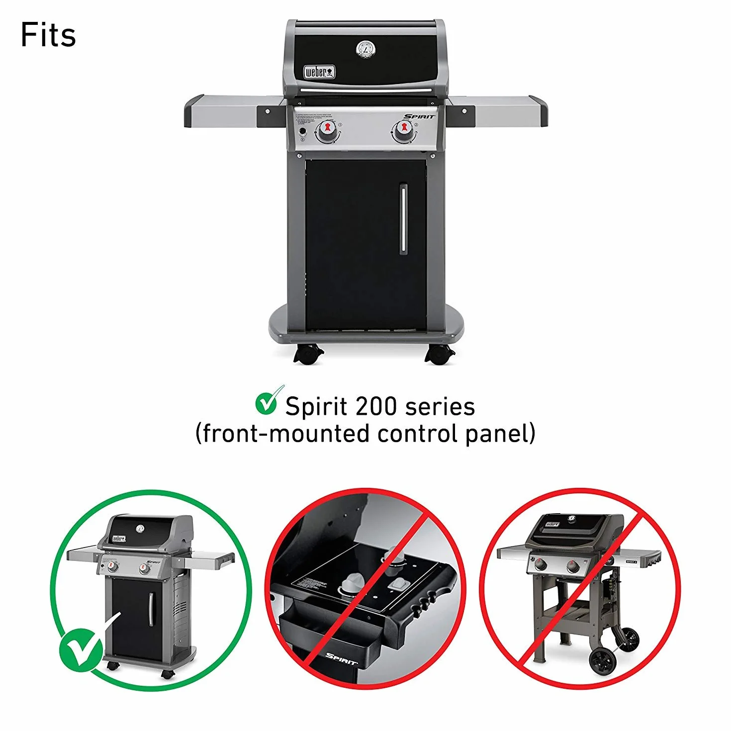 onlyfire Flavourizer Bar aromatizzate in Porcellana Smaltate per Weber Serie Spirit 200 E210 S210 E220 S220 (3 Pezzi,38,9 cm x 8,9 cm x 6,4 cm)