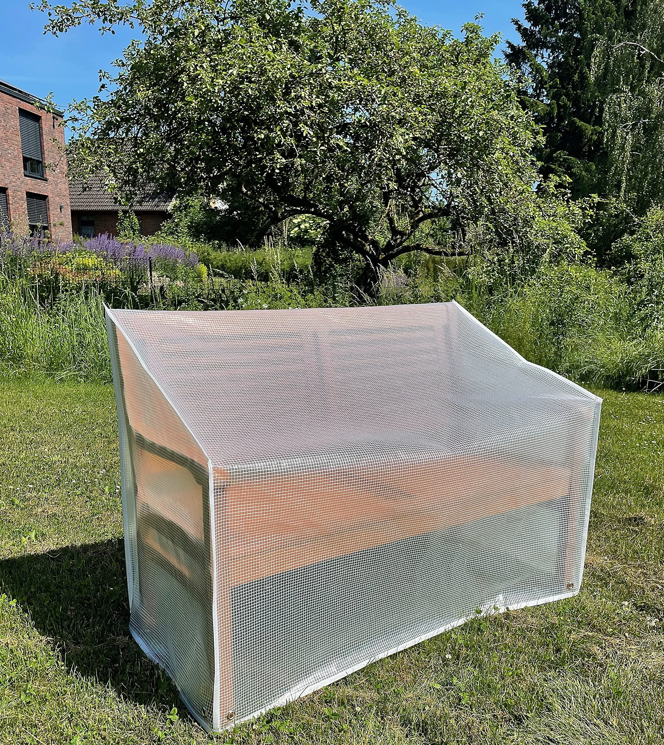 Copertura per panca da giardino, impermeabile, resistente ai raggi UV e antivento, per panca da giardino, per 2 posti (120 x 60 x 80 cm)