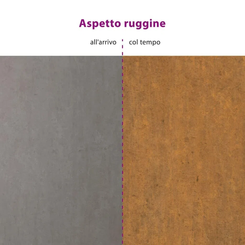 vidaXL Decorazione Muro da Giardino 105x55 cm Moresco Acciaio Corten