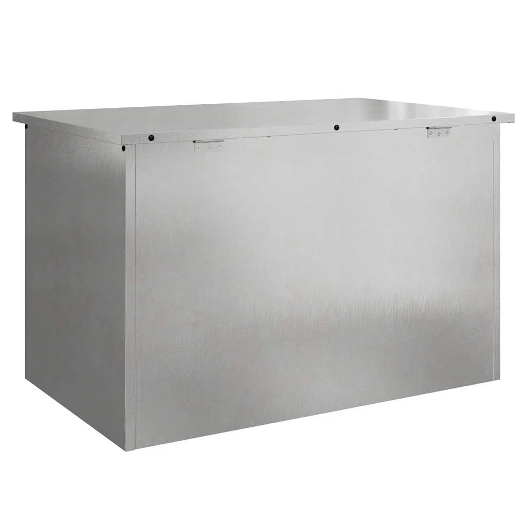 Scatola di Stoccaggio Esterno Argento 80 x 50,5 x 50 cm Acciaio,Casa e Giardino,Immagazzinamento e organizzazione,Contenitori per Oggetti Domestici,15.6kg-874571
