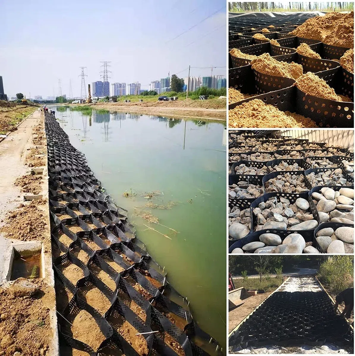 Rete di stabilizzazione permeabile per vialetti di ghiaia, terrazze, veicoli leggeri, parcheggio, erba (6 x 10 m) – rinforzo del terreno esterno