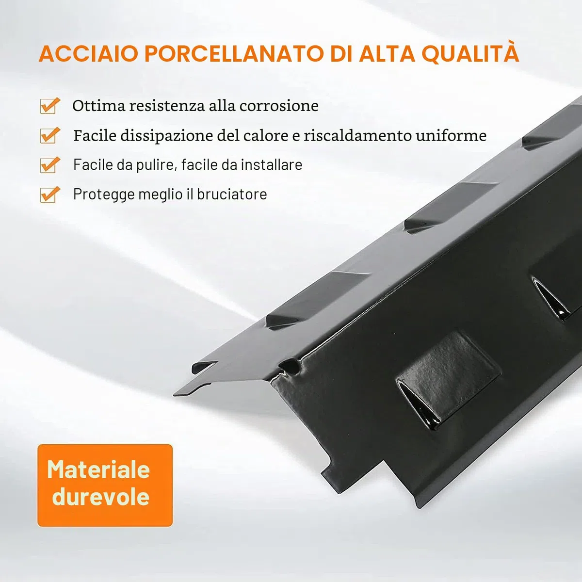 GFTIME Ricambio universale per Charbroil, Barbecook Vanilla, Barbecook 300 Barbecue a gas, Tenneker TG4, bruciatore da 31 a 45 cm, copertura bruciatore da 37 cm e crossover, distributore fiamma