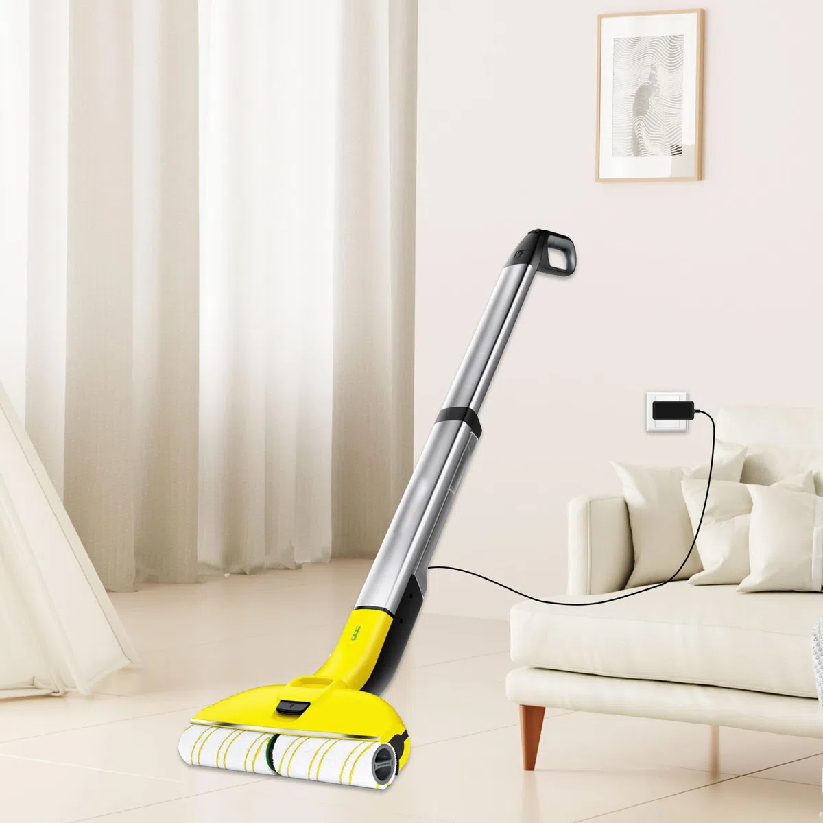 MEROM Caricatore da 9,5 V, compatibile con Kärcher EDI 4, alimentatore di rete per Mobile Outdoor Cleaner OC 3, tergicristallo a batteria FC 3 Cordless Premium e EWM 2, pulitore di ricambio