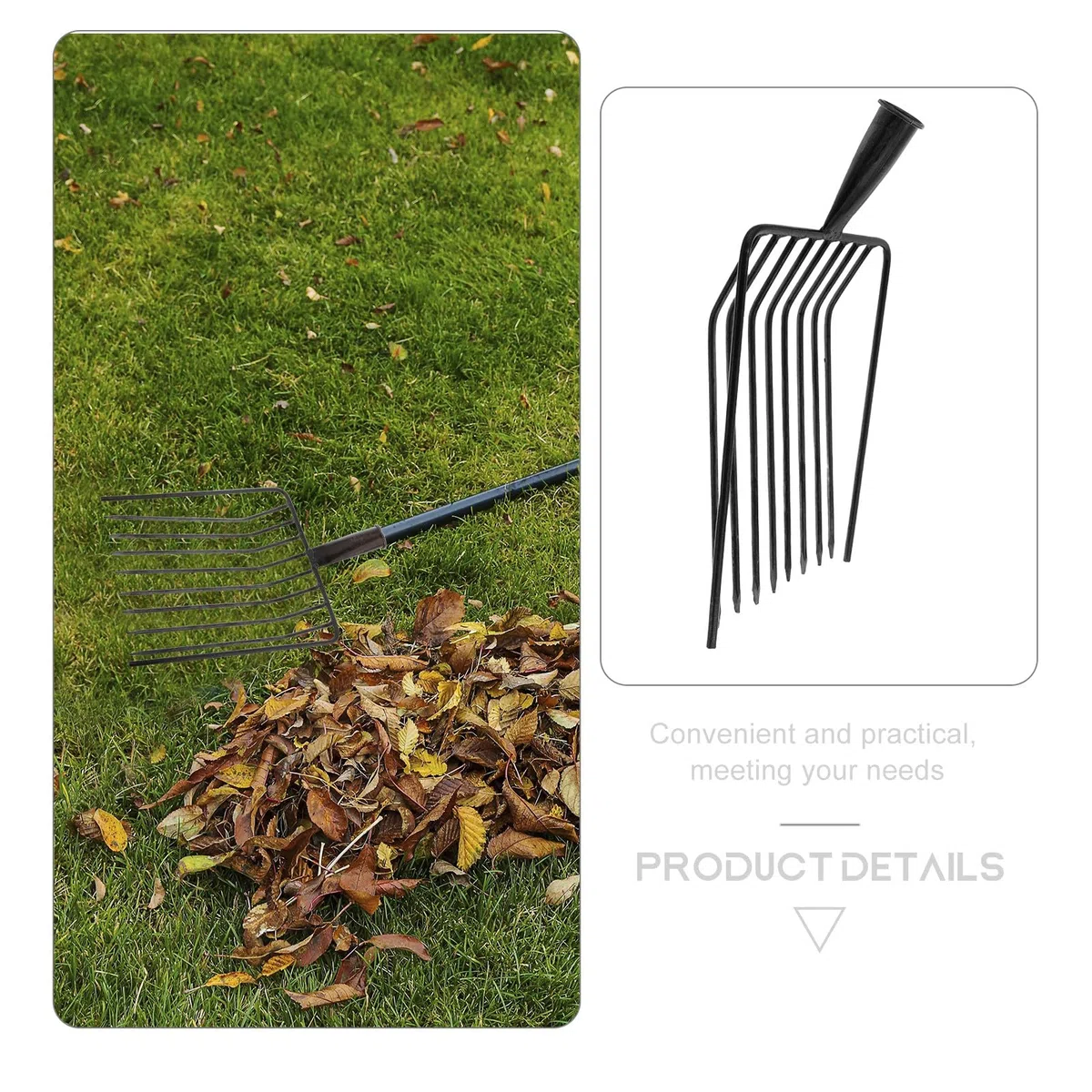 da Giardino con Efficace Ammorbidimento del Suolo in Metallo Nero e Facile Pulizia per Manutenzione Prato e Giardinaggio