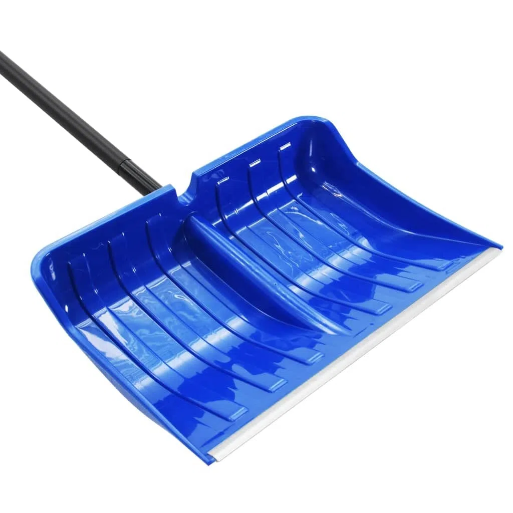 Pala da neve per prato e giardino, in metallo, 147 cm, colore: blu
