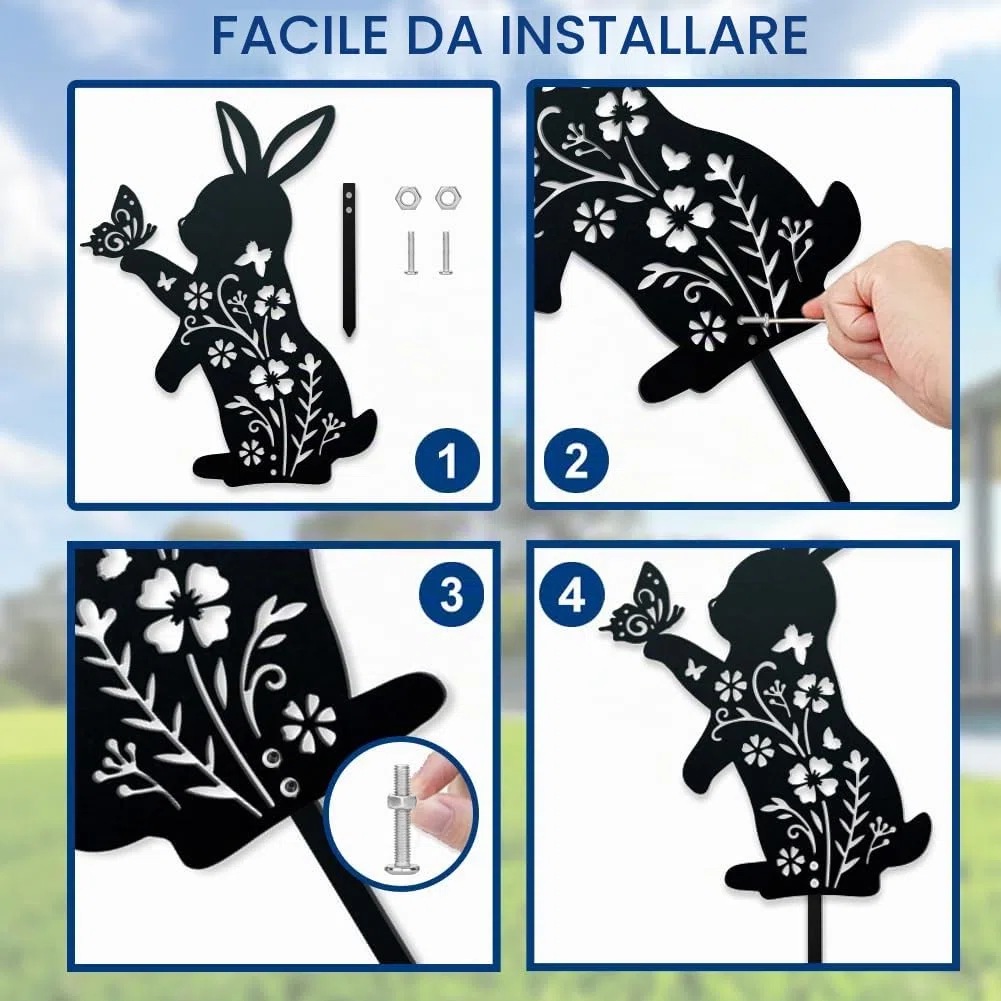WADORN Silhouette Del Cortile Del Pastore Tedesco, Statua di Cane Da Giardino Nero, Ornamento In Metallo per Esterni, Decorazione con Silhouette di Cane, Palo Da Giardino In Ferro per Pastore Tedesco