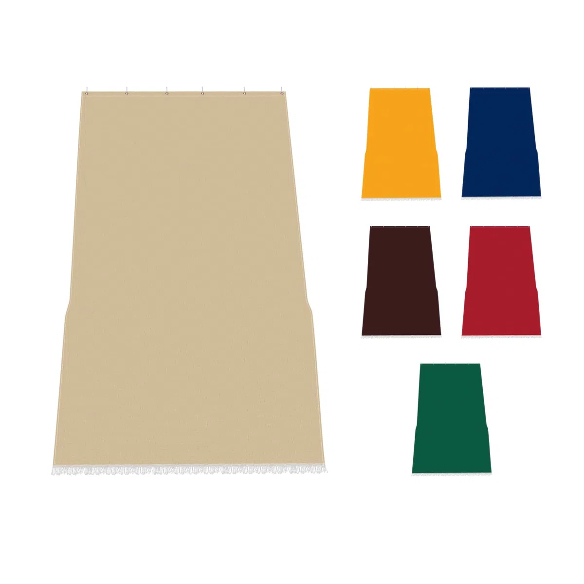 Tenda da sole colore Beige 145x290 cm ombreggiante casa ufficio con kit ganci anelli tessuto resistente antistrappo da esterno veranda balcone porta finestra giardino gazebo lavabile (8)
