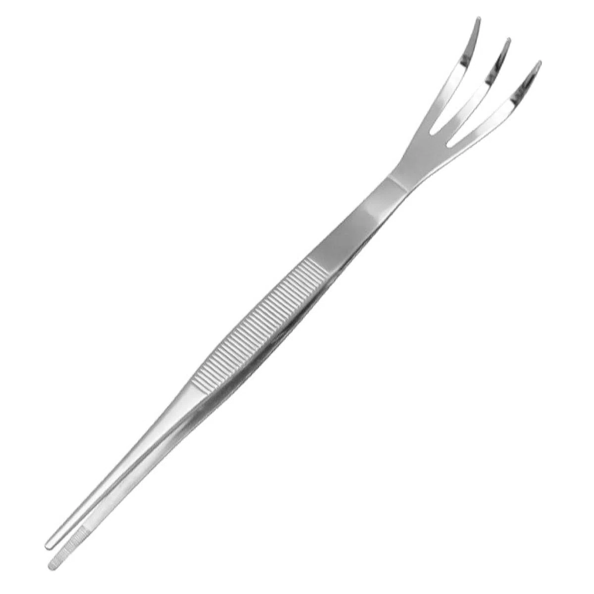 Sarini Pinzetta per Bonsai 2 in 1 con rastrello per Radici - Pinzetta da Giardinaggio di precisione in Acciaio Inossidabile, Strumento Professionale per Bonsai da 220 mm (8,6 Pollici)