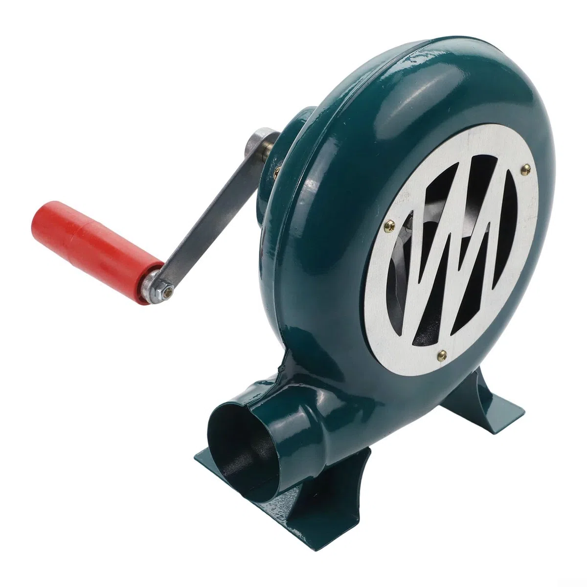 Soffietto manuale a manovella, ventilatore ad aria in ferro, per barbecue, accendifuoco, carbone di avviamento, pompa ad aria per falò, pompa ad aria per cucinare all'aperto, camino portatile (150 W)