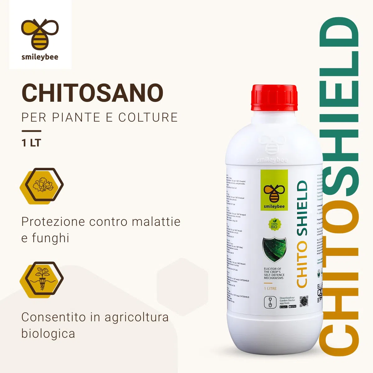 Chito Shield Attivatore Biostimonlante delle Difese Endogene della Pianta - 1 Litro'