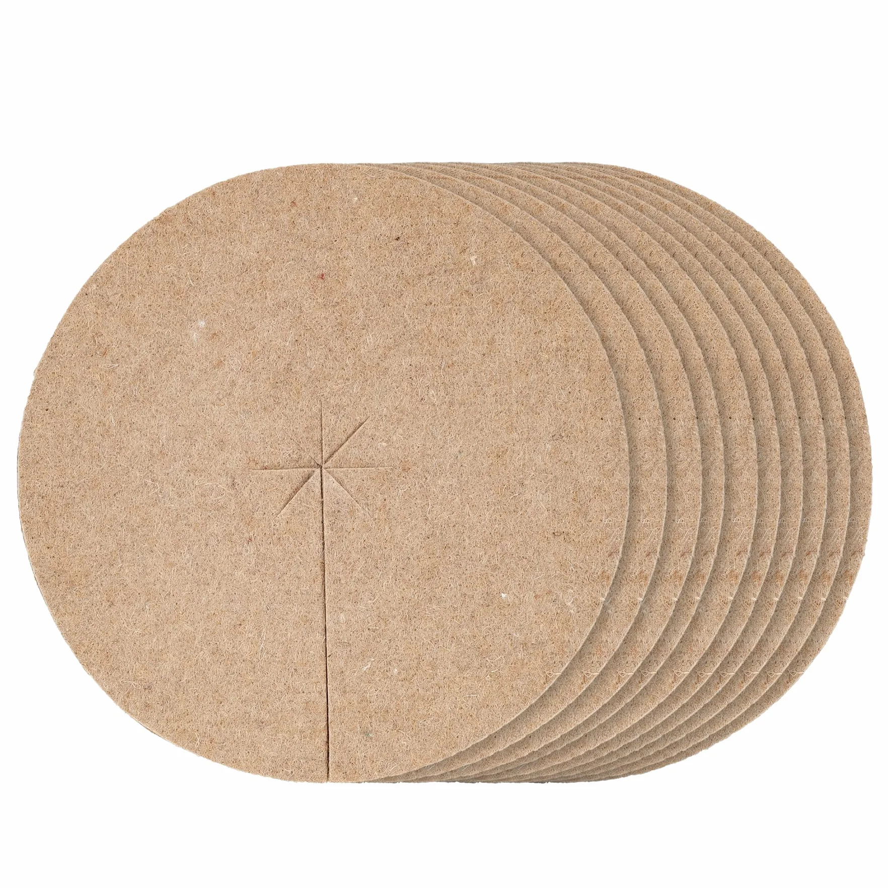 La cordeline - Dischi di pacciamatura, in Feltro di Iuta, 700 g/m², 30 cm CJN10E-L10 Naturale