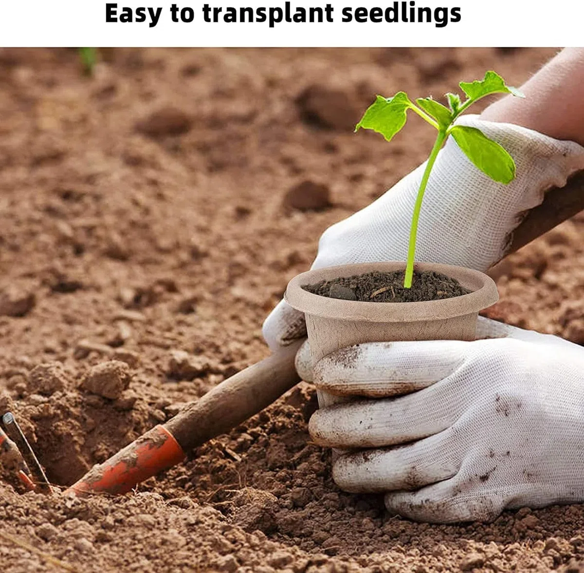 30 pcs 11 cm Vasi per Piantine di semi Biodegradabili Pentole di torba Ecologiche Semina Germinazione Della Piantina Giardino (20 Pennarelli in Plastica 2 Attrezzi per Piantare)