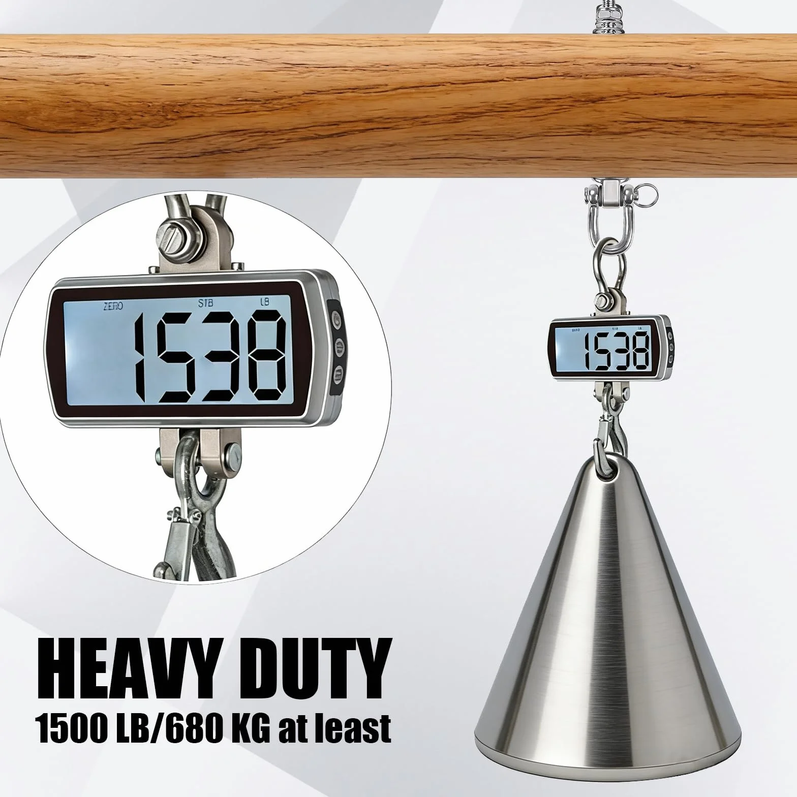 Ganci per Altalena Resistenti in Acciaio Inox con Cuscinetti Confezione da 4, Bulloni M10 Girevole, capacità 680 kg, per Travi in Legno e Acciaio, Altalena Portico, Sedia Sospesa (4)
