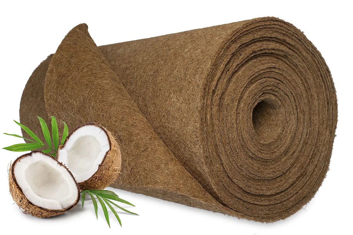 MC.Sammler Tappetino di Cocco per Protezione Invernale Piante, Palme - al Metro - 25 cm / 50 cm / 100 cm (Larghezza) - Protezione dal Freddo - 100% Biologico - Rotolo in Fibra di Cocco - 100cm x 1m