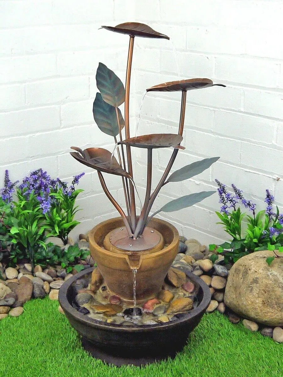 Fontana da giardino per interni ed esterni, fontana a cascata in rame, albero decorativo per terrazza, patio, portico, bella cascata per qualsiasi spazio esterno