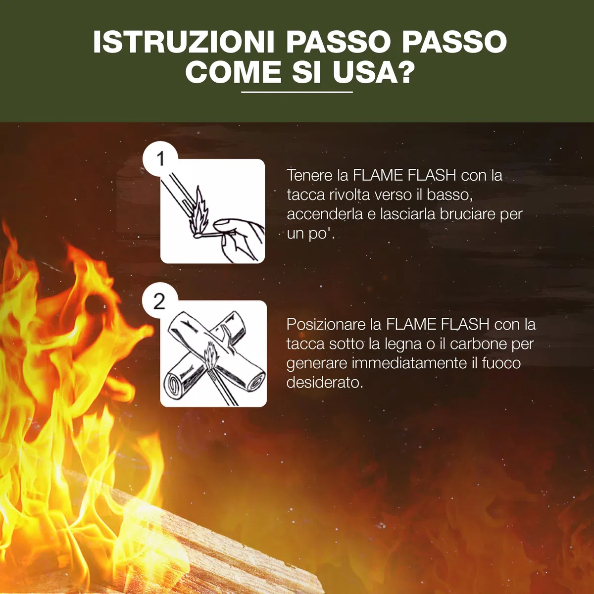 SWISSINNO Flame Flash Accendifuoco - Legnetti ad Alta Resina per Accensione Rapida - Fiamma Intensa e Duratura - Ideale per Camino, Stufa, Barbecue, Falò - 1500g