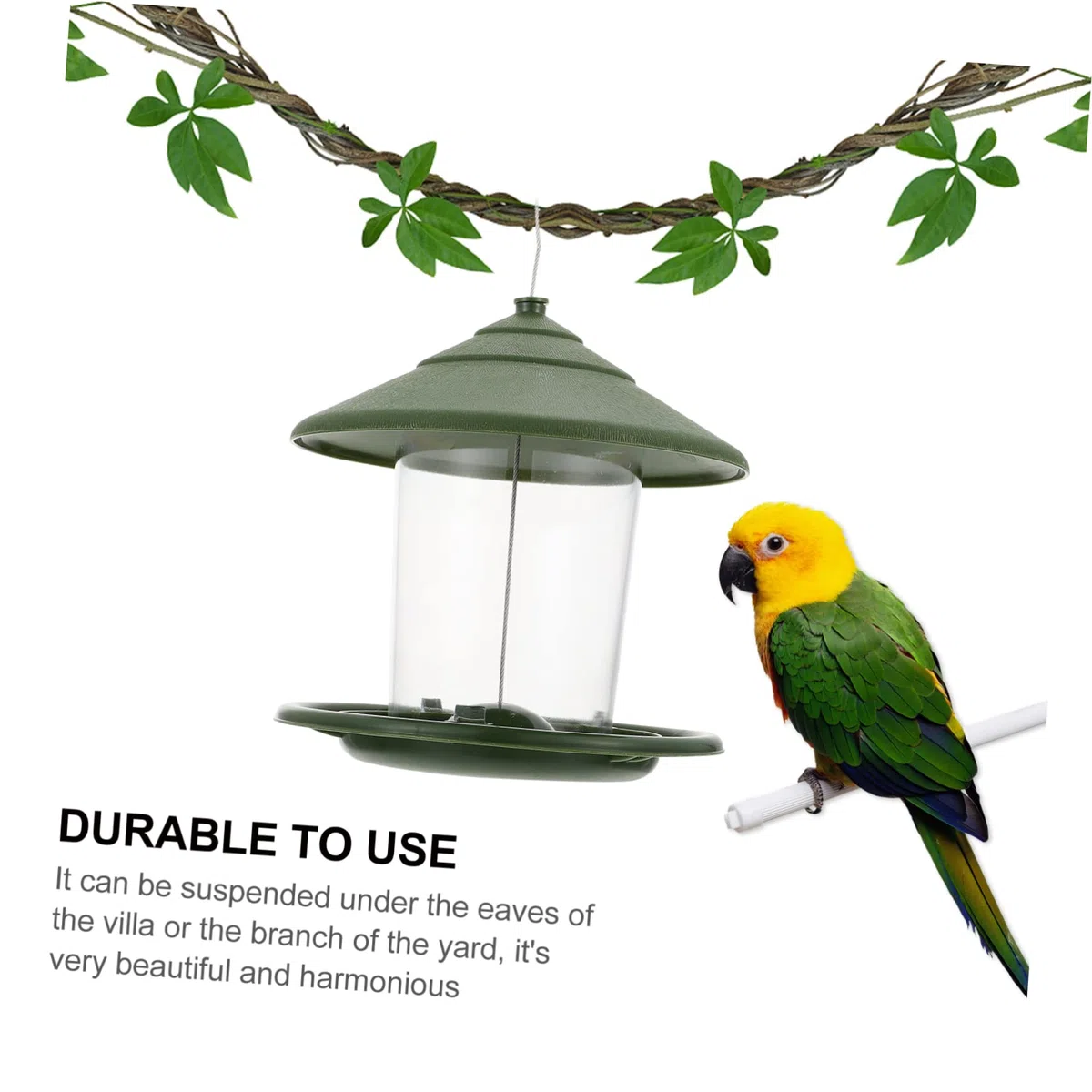 BESPORTBLE 2pezzi Mangiatoia Per Uccelli Da Appendere Dispenser Di Cibo Per Uccelli Da Giardino e Pulire Design Semplice e Pratico Per Uso Esterno