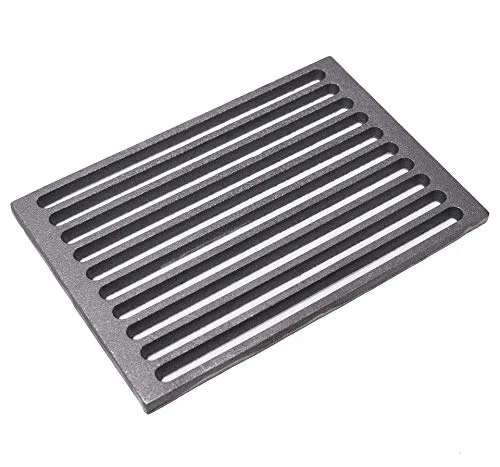 Fonderia Bongiovanni | Griglia in Ghisa | Griglia per Camino | Stufa Pellet | Barbecue Fondello per Cenere | cm 20,6x30x1