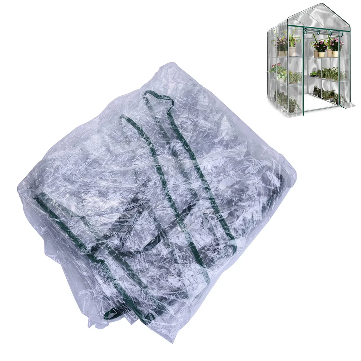 Copertura per serra in , 143 x 195 cm, copertura di ricambio per serra, copertura di ricambio per serra da giardino, copertura per serra da giardino, griglia in PVC