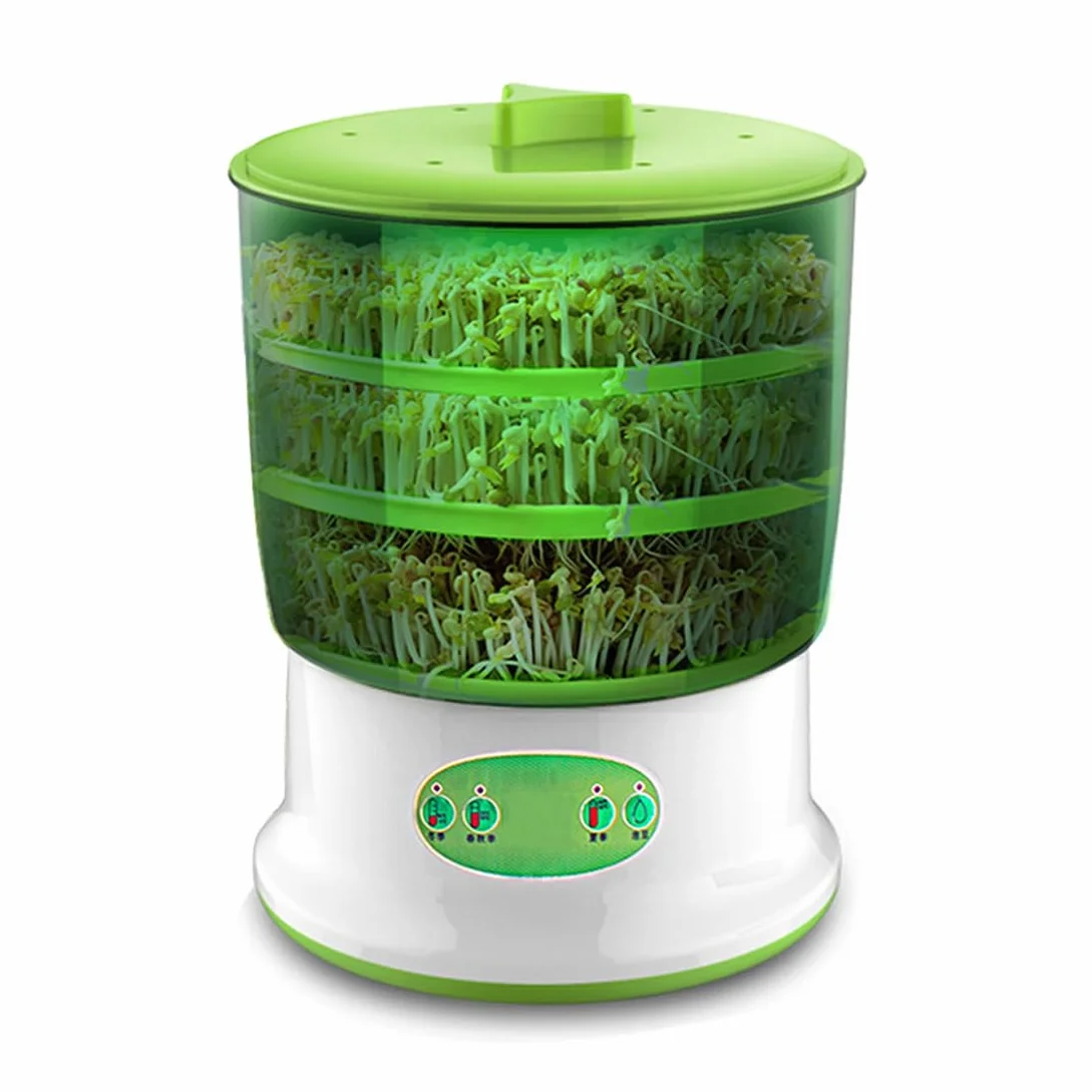 Macchina Automatica Per La Coltivazione Dei Fagioli Sprouter, Germogliatore Domestico, Strumenti Di Germinazione Di Grande Capacità, Con Sistema Di Irrigazione Automatica (EU,3 Layer)