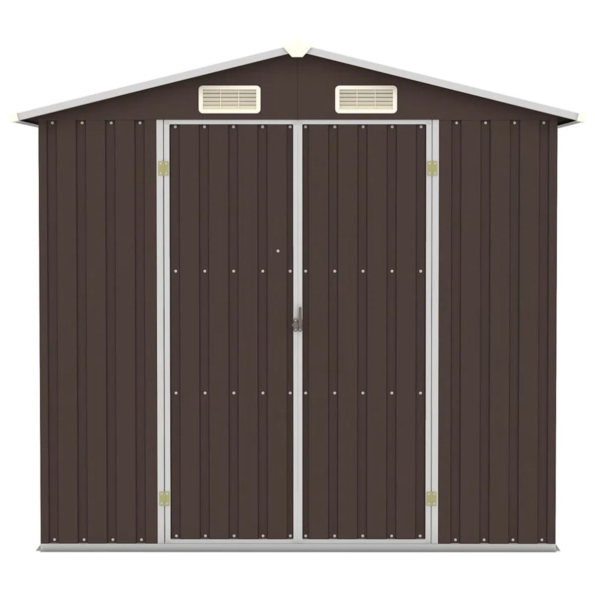 Capanno da Giardino, Casetta Giardino, Capanno Attrezzi da Giardino, Casette da Giardino, Marrone 205x129x183 cm in Acciaio Zincato