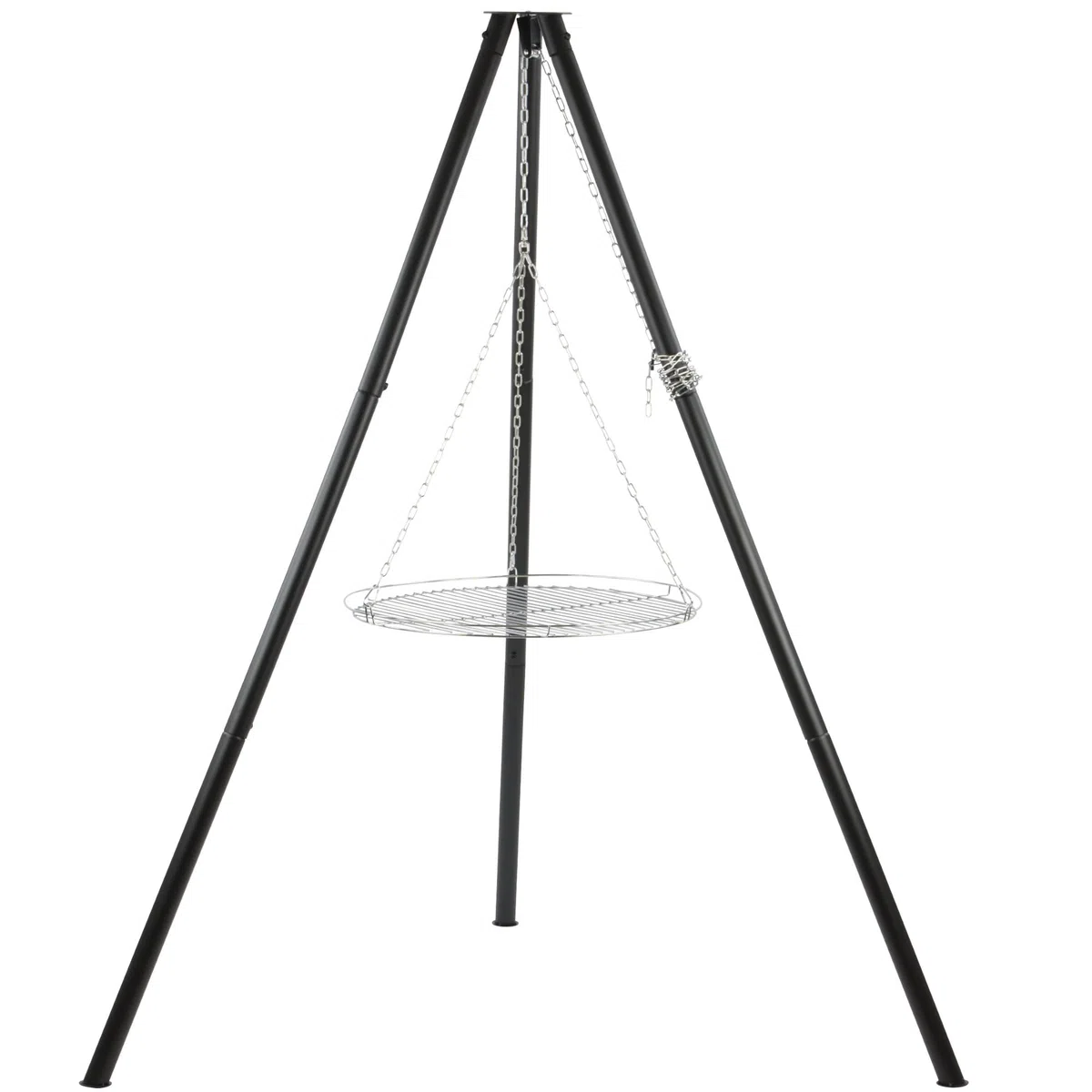 BBQ-Toro - Supporto per barbecue a tre gambe con griglia | Barbecue a catena da 165 cm per fuoco, tre gambe per barbecue oscillante | Supporto in ferro a tre gambe, supporto per barbecue | Barbecue a