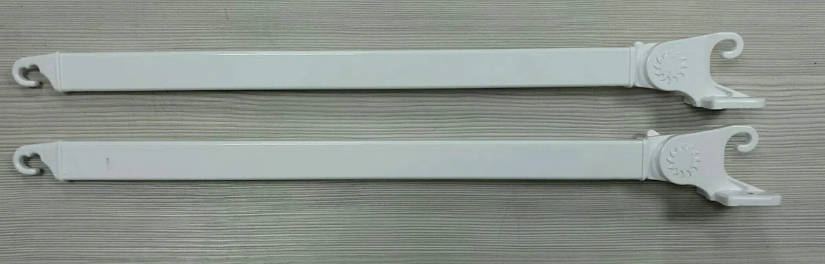 Braccetti per tenda da sole a Caduta 50/60/70 cm Fissaggio Ringhiera o Muretto (70 cm Fissaggio su Muretto, Bianco)