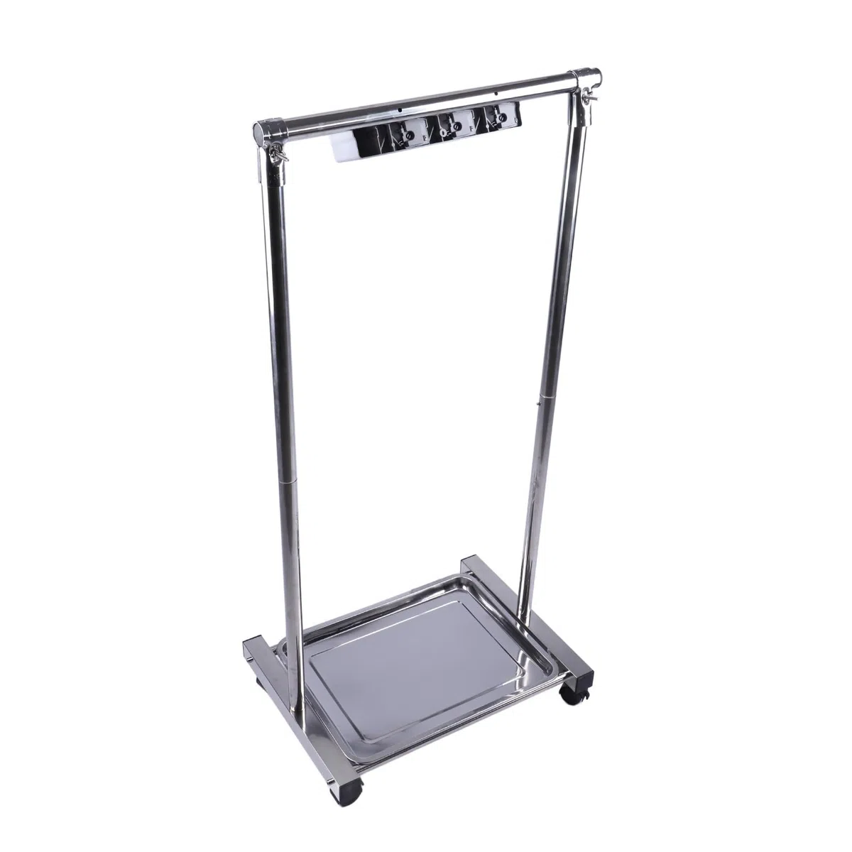 AUNMAS Porta Scopa e Scopa, Organizer per Attrezzi in Acciaio Inossidabile con 3 Ripiani, Portaoggetti Mobile 43,3 X 16,1 X 21,7 Pollici per Garage Domestico, Lavanderia, Balcone (slot)