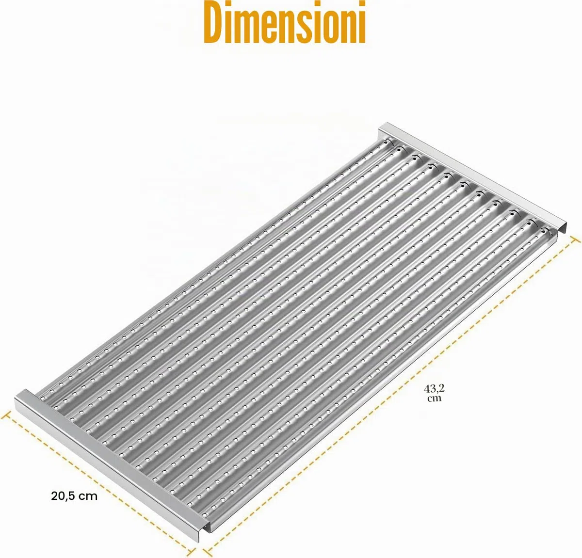 BBQ-PLUS Piastra emettitore a raggi infrarossi per grill Charbroil 463242515, 463367016, 463242516, 466242515, 466242615, 463243016, 463367516, 466242516, 46624242424. 2616, 463346017, acciaio