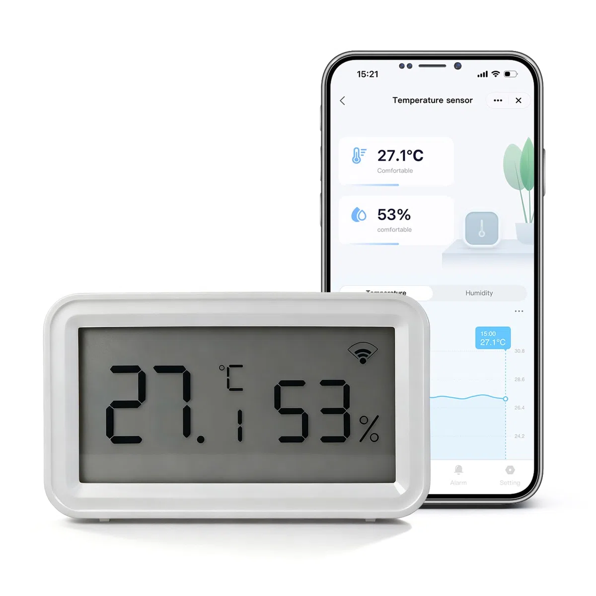 Termometro Ambiente Interno, Igrometro Umidità Casa WiFi, Con Smart Alert, Archiviazione dei dati, Termoigrometro per camera da letto, Magazzino, Cantina, Serra