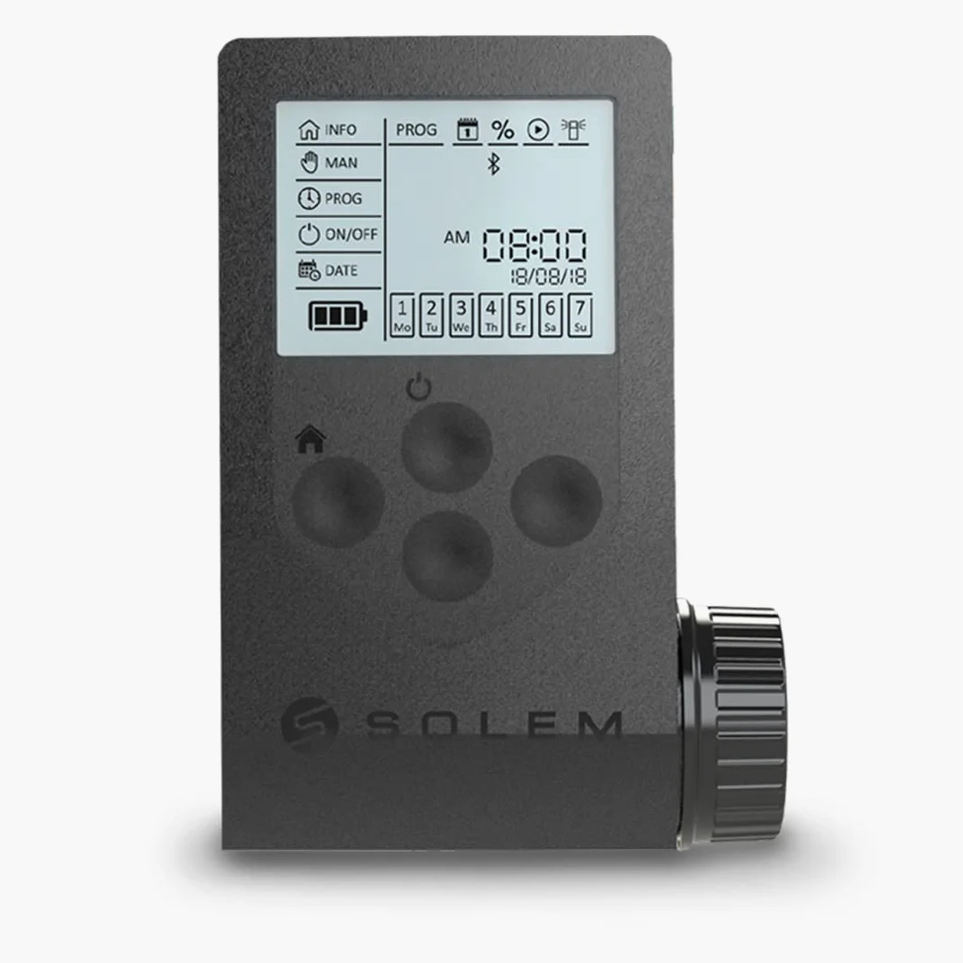 GNCGarden Programmatore a batterie DC IP68 Bluetooth WOOBEE SOLEM - Programmatore Woo-Bee 2 - Programmatore di irrigazione Bluetooth - Woobee Programmatore di irrigazione a 2 stazione