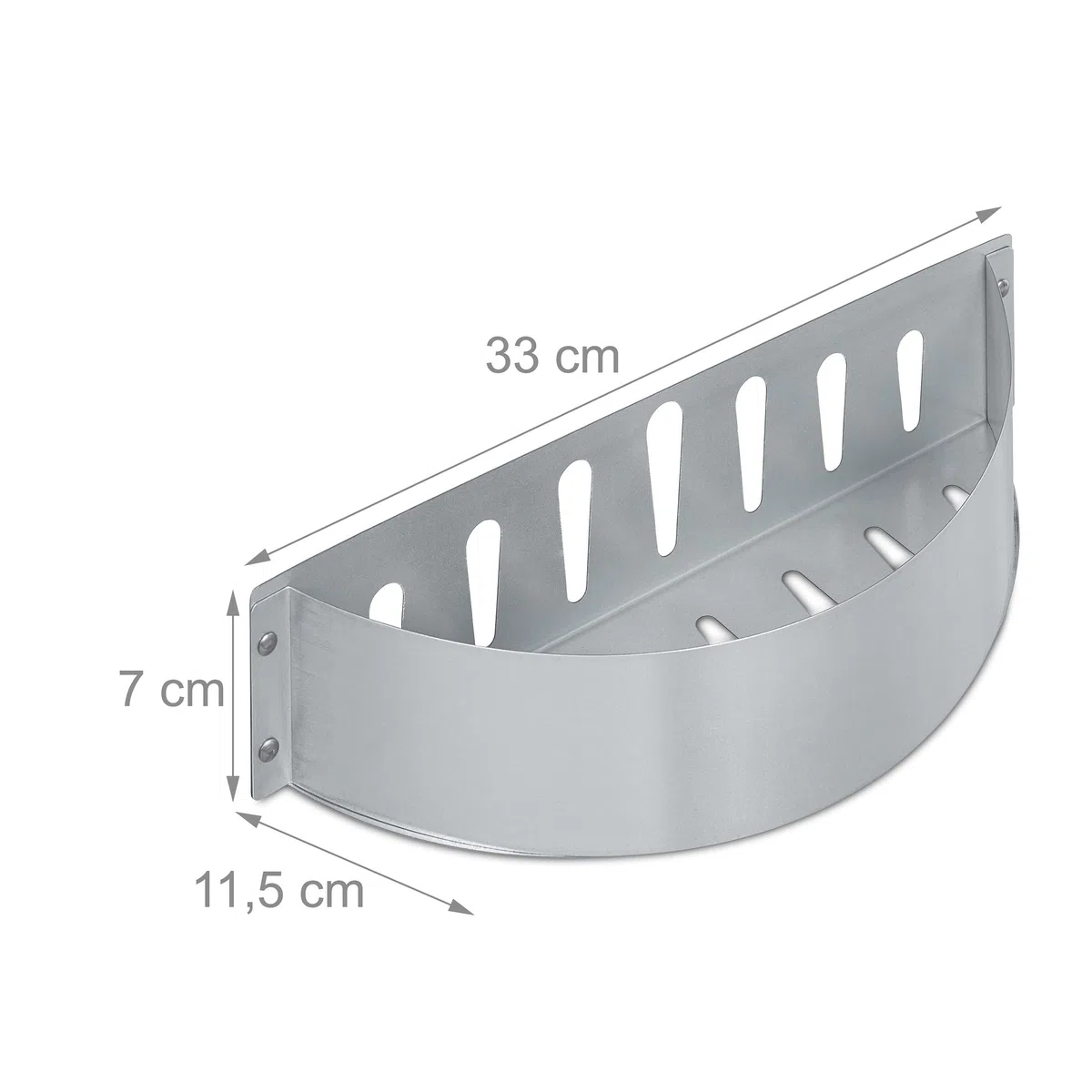 Relaxdays Griglie per Carbone in Set da 2, HLP 7 x 33 x 11,5 cm, Cestelli Raccogli Brace, Porta Carbonella, Argentato