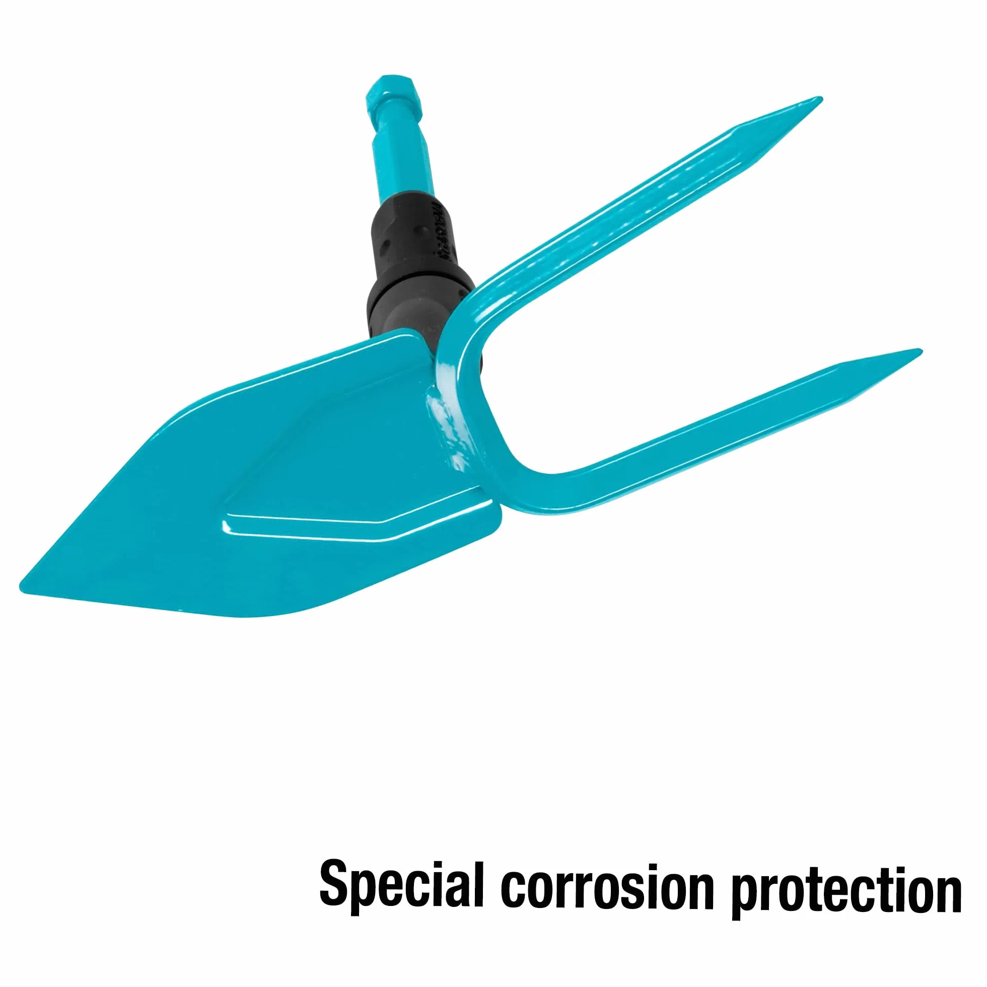 Gardena Zappa combisystem: Zappa con lama a cuore, 2 denti, larghezza di lavoro 7 cm, in acciaio di alta qualità, rivestita con Duroplast (3215-20)