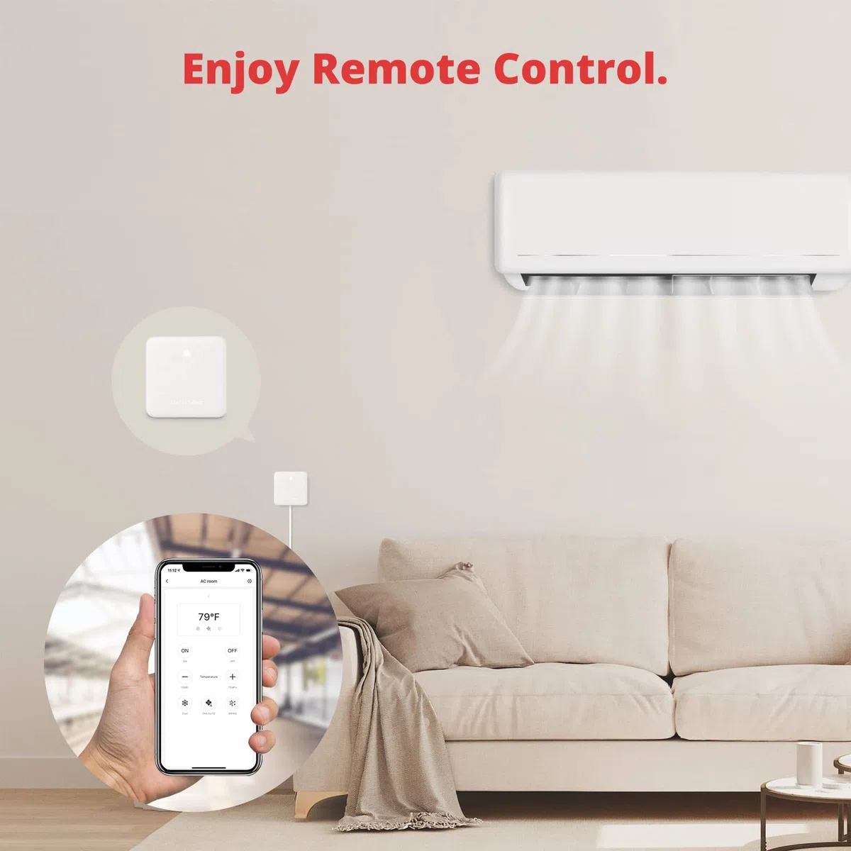 SwitchBot Kit Controllo Clima Economico - Hub Mini Smart Remote e Termometro Igrometro Bluetooth Interno, WiFi, Compatibile con Alexa e Google Home (Bianco)