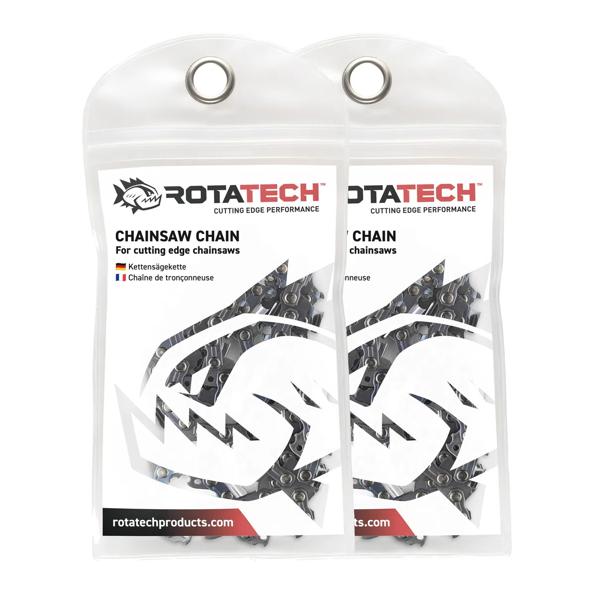 2 (due) 40,6 cm Rotatech catene per motosega per Bosch AKE40, AKE40S, AKE40-17S, AKE40-18S, AKE40-19S, UniversalChain 18,3/8" LP Pitch, calibro .43", 57 collegamenti di trasmissione.