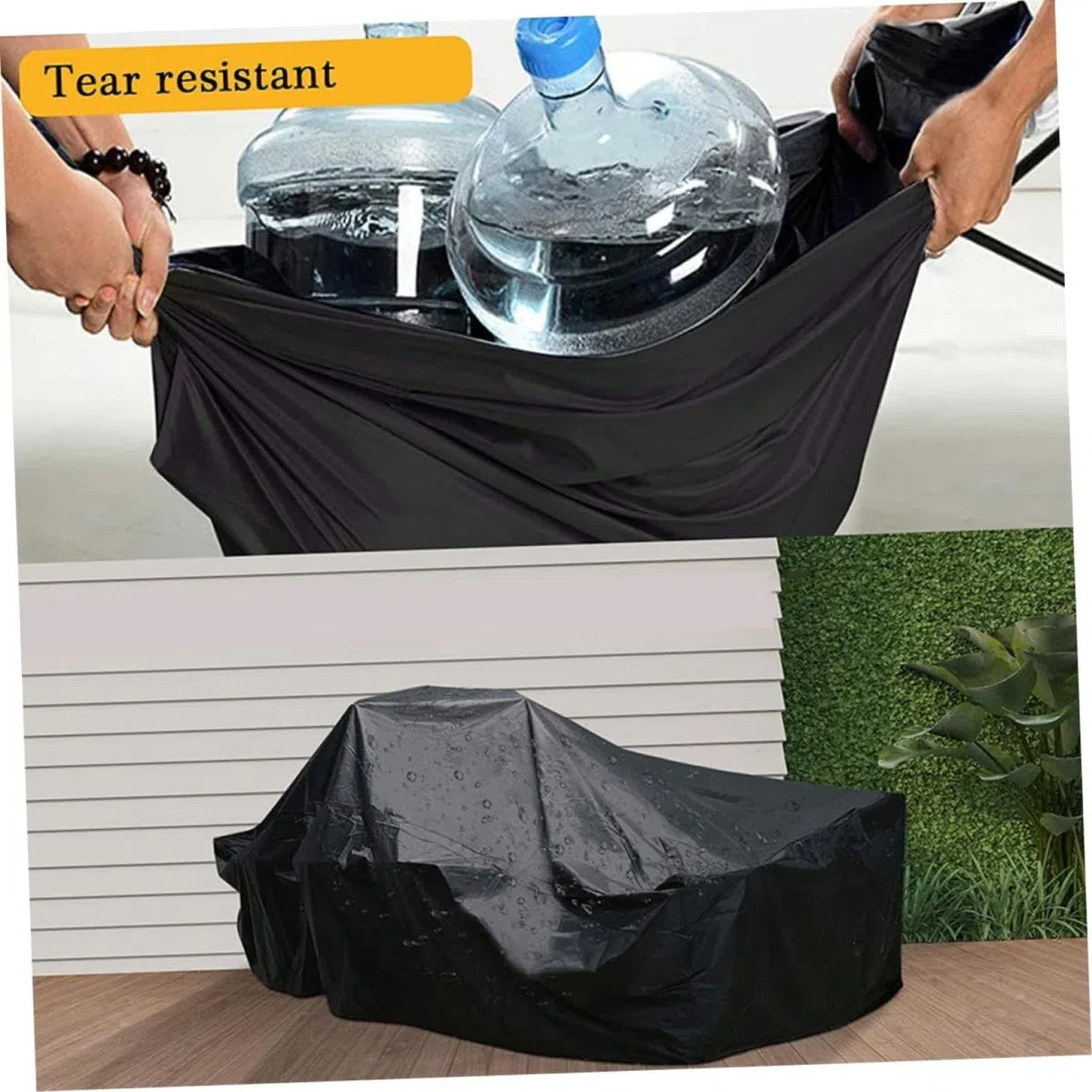 Piccola copertura quadrata per tavolo esterno impermeabile 120 x 80 x 60 cm/LxPxA Coperture per mobili da giardino 600D Anti-UV Set di mobili Copertura protettiva Antivento Anti-UV Rattan Divano Cover