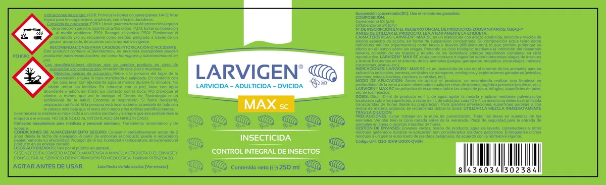 bioplagen-larvigen max-insecticida larvicida-adulticida 250 ml