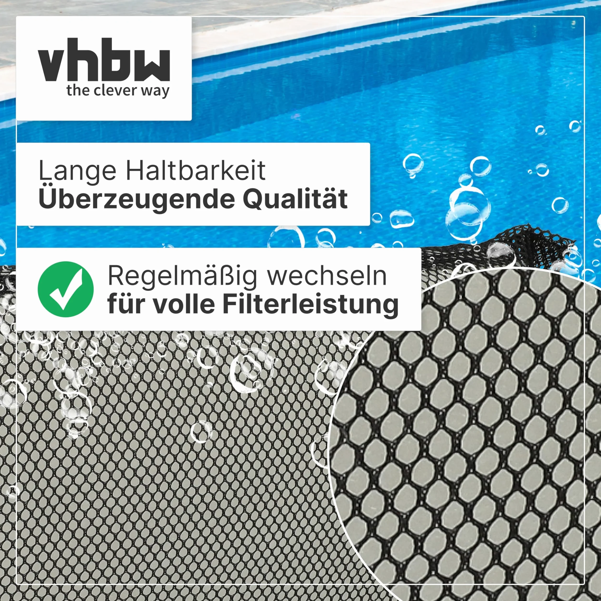 vhbw 20x Filtro sostituisce Meranus 13512-20157 per aspiratore Piscina - Filtro fine, 25 x 16 x 4 cm