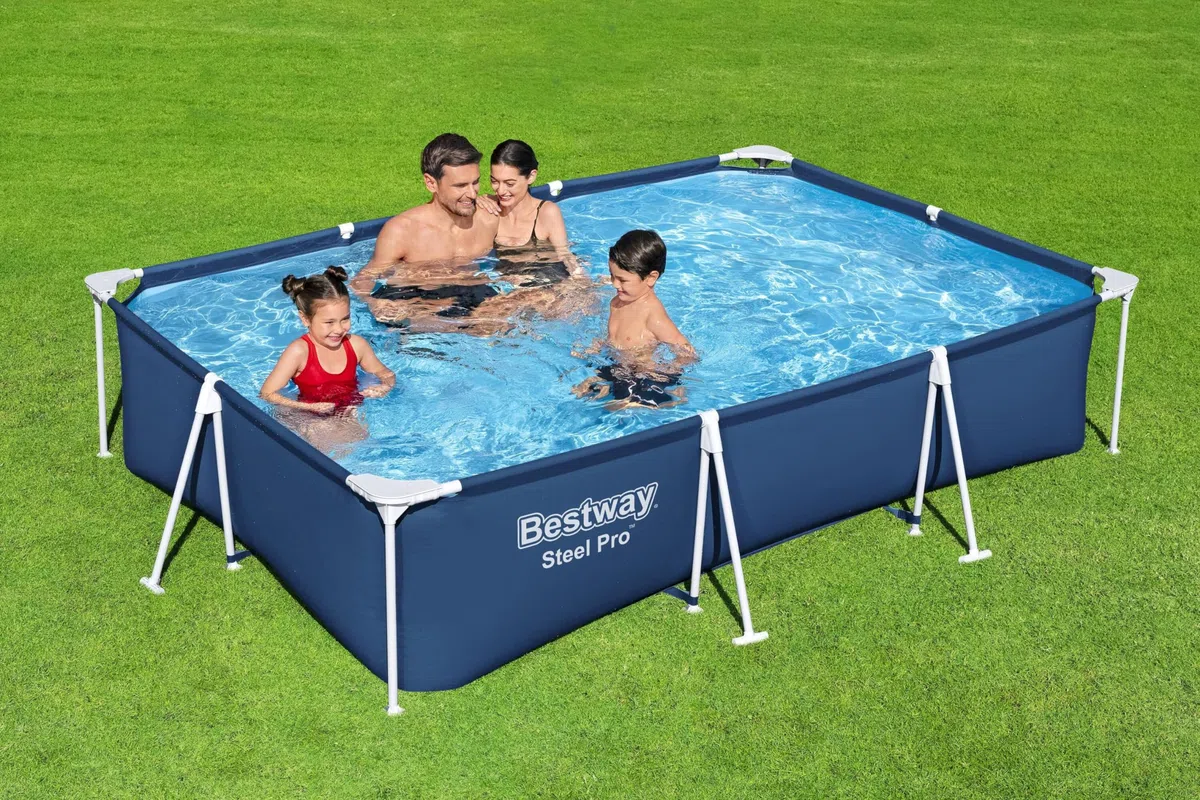 Bestway Piscine Fuoriterra, 9'10" x 6'7" x 26"/3.00 m x 2.01 m x 66 cm Pool Set