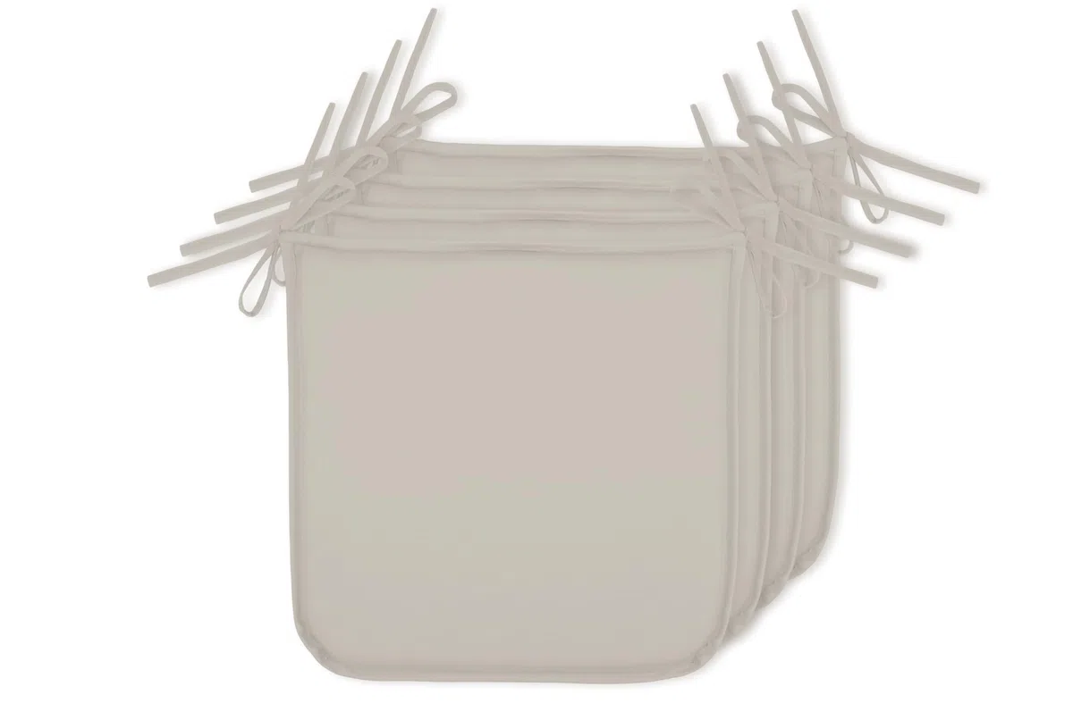 AVANTI TRENDSTORE - Hawai - Set 4 cuscini seduta idrorepellenti per sedie da esterno in poliestere 100% con lacci di fissaggio, 38 x 38 x 2,5 cm, disponibili in vari colori
