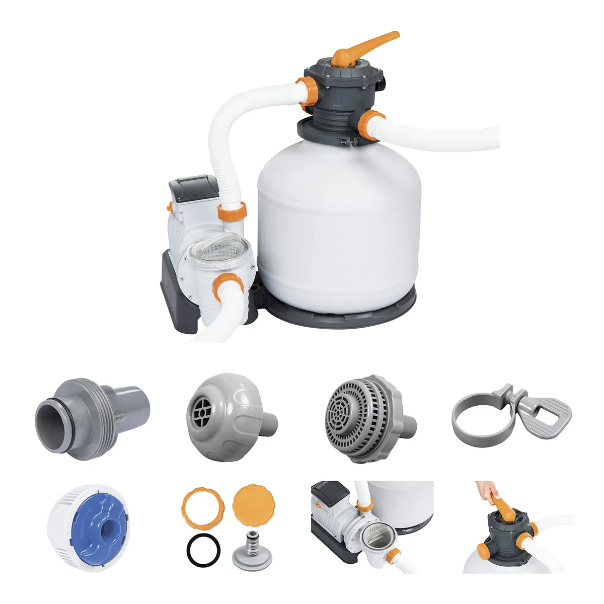 Bestway Flowclear - Filtri a Sabbia, 2600 l, Colore: Bianco