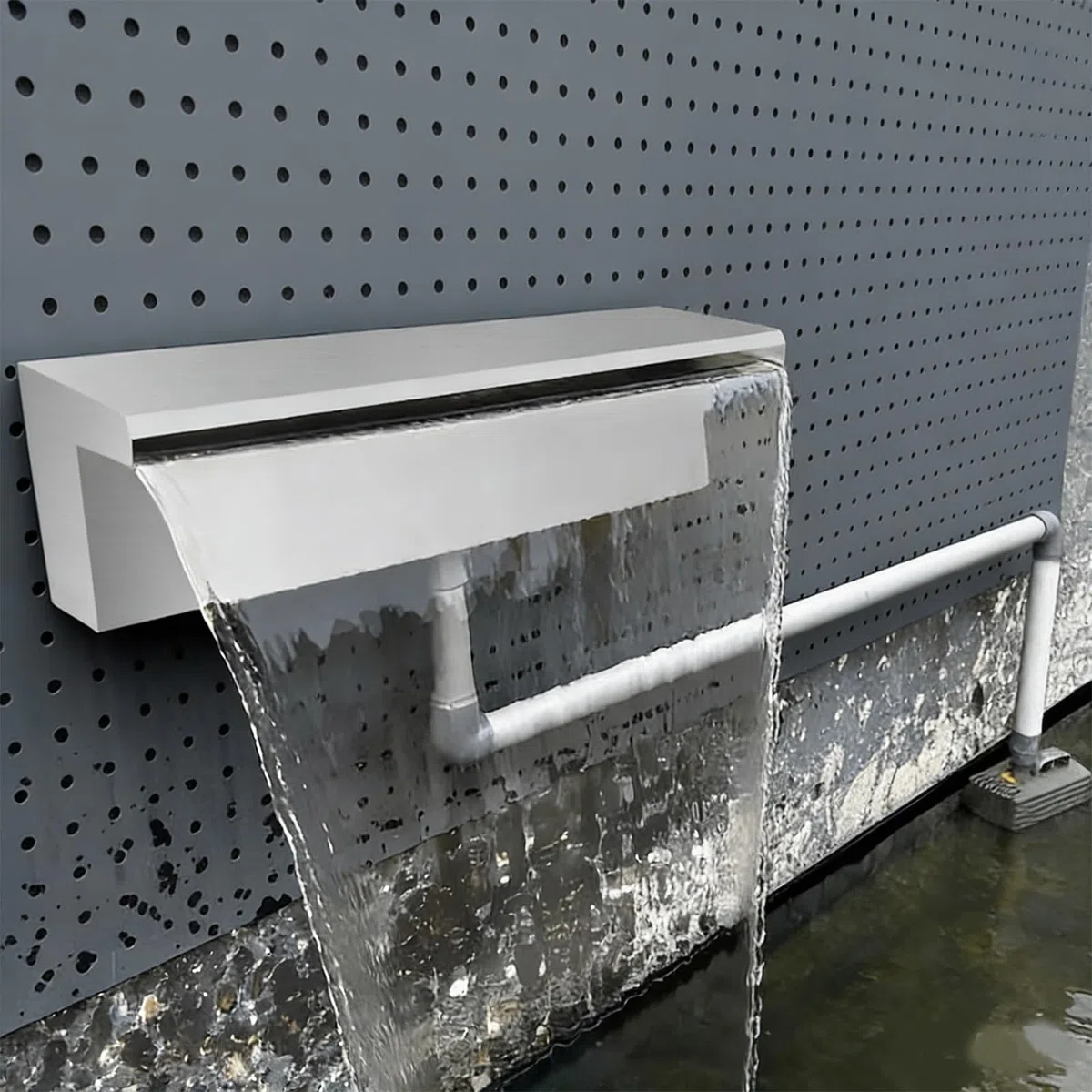 Scatola per stagni Koi in acciaio inox, personalizzabile, 178 cm, con troppopieno, per stagni esterni/interni, attrezzatura e accessori durevoli per stagni (argento)